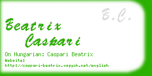 beatrix caspari business card